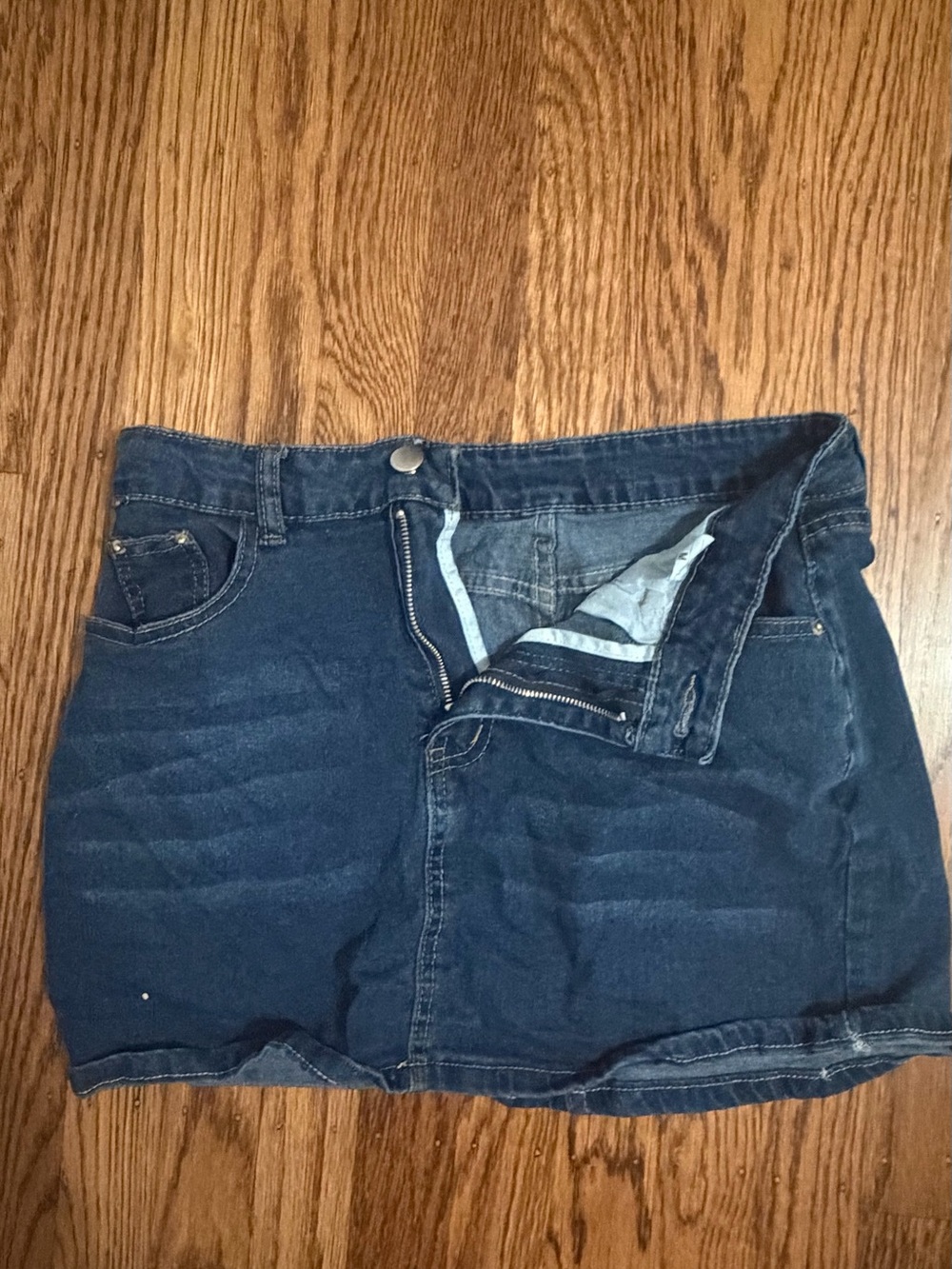 Classic Indigo Denim Mini Skirt - Women's Casual
